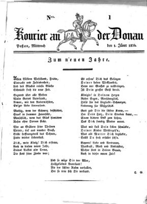 Kourier an der Donau (Donau-Zeitung) Mittwoch 1. Januar 1834