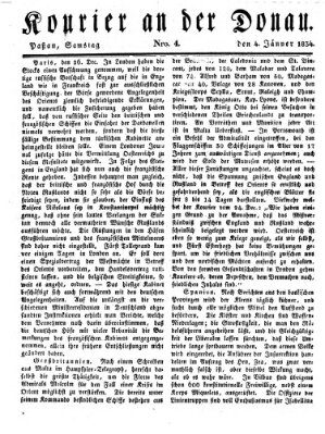 Kourier an der Donau (Donau-Zeitung) Samstag 4. Januar 1834