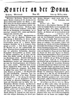 Kourier an der Donau (Donau-Zeitung) Mittwoch 19. März 1834