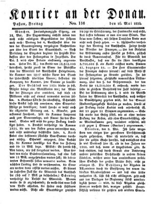 Kourier an der Donau (Donau-Zeitung) Freitag 16. Mai 1834