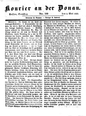 Kourier an der Donau (Donau-Zeitung) Samstag 2. Mai 1835