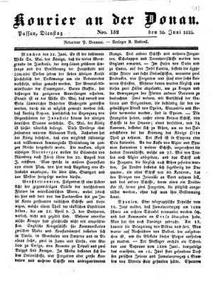 Kourier an der Donau (Donau-Zeitung) Dienstag 30. Juni 1835