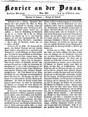 Kourier an der Donau (Donau-Zeitung) Montag 12. Oktober 1835