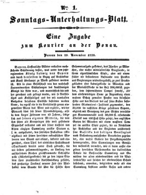 Kourier an der Donau (Donau-Zeitung) Sonntag 29. November 1835