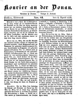 Kourier an der Donau (Donau-Zeitung) Mittwoch 6. April 1836