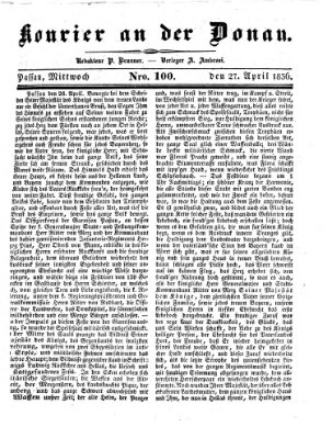 Kourier an der Donau (Donau-Zeitung) Mittwoch 27. April 1836