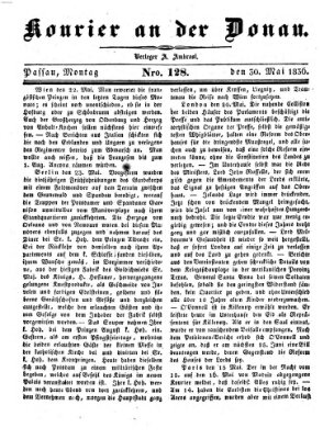 Kourier an der Donau (Donau-Zeitung) Montag 30. Mai 1836