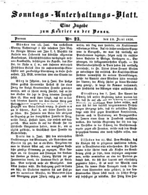 Kourier an der Donau (Donau-Zeitung) Sonntag 19. Juni 1836
