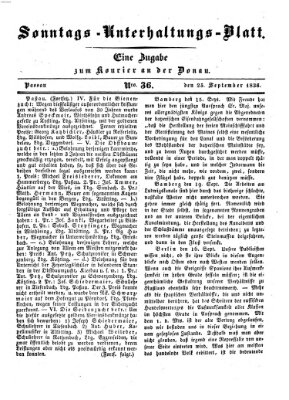 Kourier an der Donau (Donau-Zeitung) Sonntag 25. September 1836