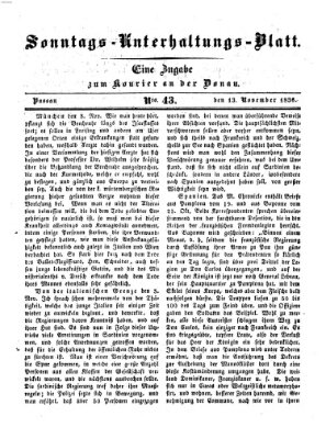 Kourier an der Donau (Donau-Zeitung) Sonntag 13. November 1836