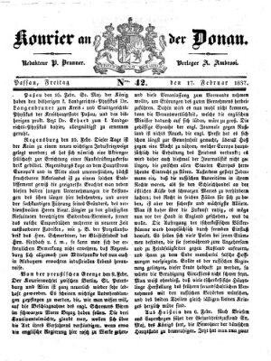 Kourier an der Donau (Donau-Zeitung) Freitag 17. Februar 1837