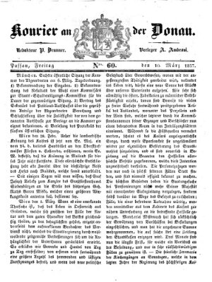 Kourier an der Donau (Donau-Zeitung) Freitag 10. März 1837
