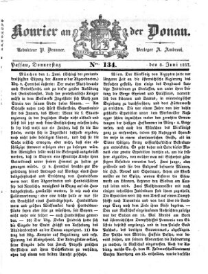 Kourier an der Donau (Donau-Zeitung) Donnerstag 8. Juni 1837