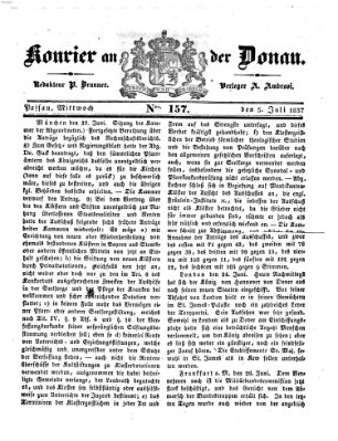 Kourier an der Donau (Donau-Zeitung) Mittwoch 5. Juli 1837