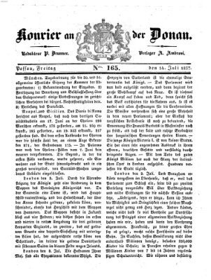 Kourier an der Donau (Donau-Zeitung) Freitag 14. Juli 1837
