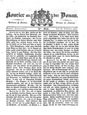 Kourier an der Donau (Donau-Zeitung) Donnerstag 26. Oktober 1837