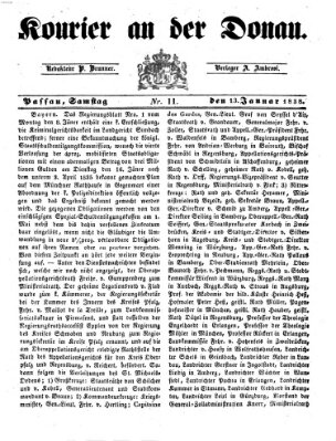 Kourier an der Donau (Donau-Zeitung) Samstag 13. Januar 1838