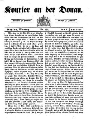 Kourier an der Donau (Donau-Zeitung) Montag 4. Juni 1838