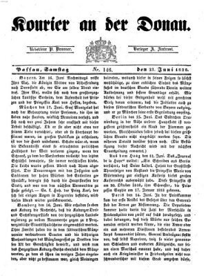 Kourier an der Donau (Donau-Zeitung) Samstag 23. Juni 1838
