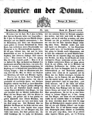 Kourier an der Donau (Donau-Zeitung) Freitag 29. Juni 1838