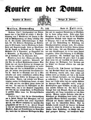 Kourier an der Donau (Donau-Zeitung) Donnerstag 19. Juli 1838