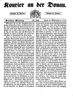 Kourier an der Donau (Donau-Zeitung) Montag 22. Oktober 1838