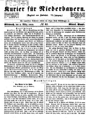 Kurier für Niederbayern Mittwoch 2. März 1853