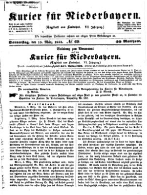 Kurier für Niederbayern Donnerstag 10. März 1853