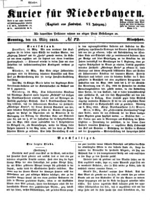 Kurier für Niederbayern Sonntag 13. März 1853