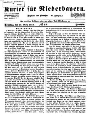 Kurier für Niederbayern Sonntag 20. März 1853