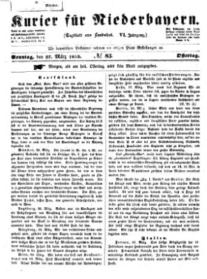 Kurier für Niederbayern Sonntag 27. März 1853