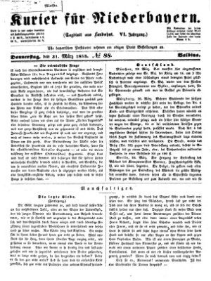 Kurier für Niederbayern Donnerstag 31. März 1853