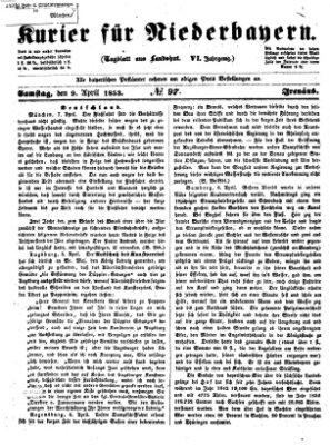 Kurier für Niederbayern Samstag 9. April 1853
