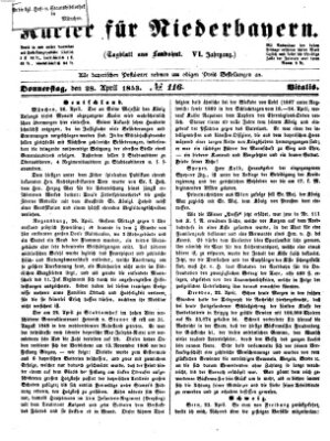 Kurier für Niederbayern Donnerstag 28. April 1853
