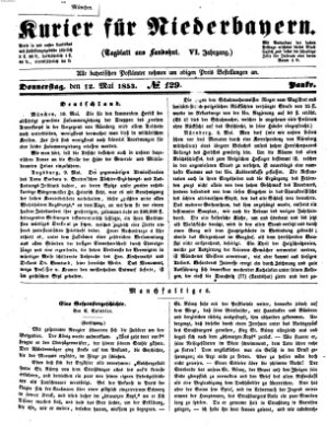 Kurier für Niederbayern Donnerstag 12. Mai 1853