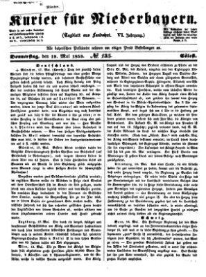 Kurier für Niederbayern Donnerstag 19. Mai 1853