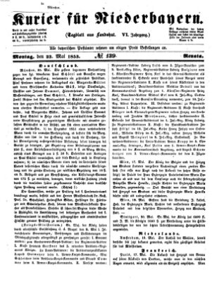 Kurier für Niederbayern Montag 23. Mai 1853