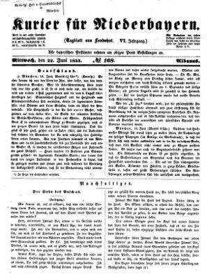Kurier für Niederbayern Mittwoch 22. Juni 1853