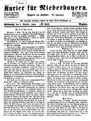 Kurier für Niederbayern Mittwoch 7. September 1853