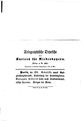 Kurier für Niederbayern Montag 31. Oktober 1853