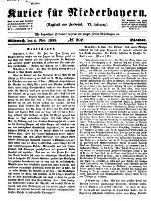 Kurier für Niederbayern Mittwoch 9. November 1853