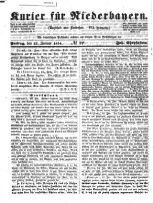 Kurier für Niederbayern Freitag 27. Januar 1854