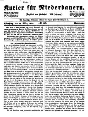 Kurier für Niederbayern Dienstag 28. März 1854