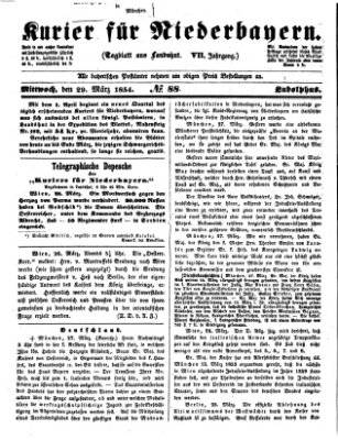 Kurier für Niederbayern Mittwoch 29. März 1854
