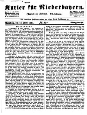 Kurier für Niederbayern Samstag 10. Juni 1854