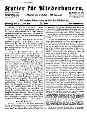 Kurier für Niederbayern Freitag 14. Juli 1854