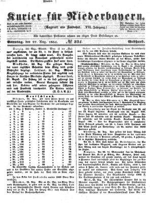 Kurier für Niederbayern Sonntag 27. August 1854