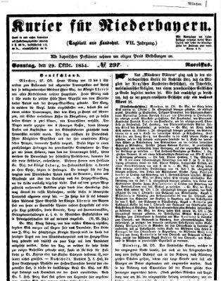 Kurier für Niederbayern Sonntag 29. Oktober 1854