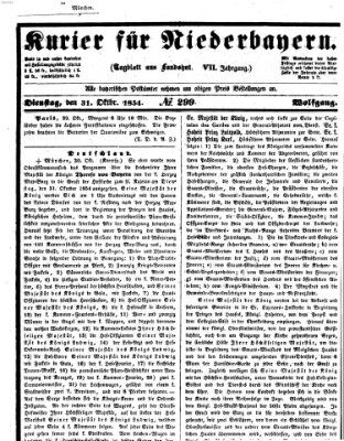 Kurier für Niederbayern Dienstag 31. Oktober 1854