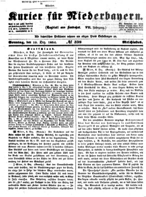 Kurier für Niederbayern Sonntag 10. Dezember 1854